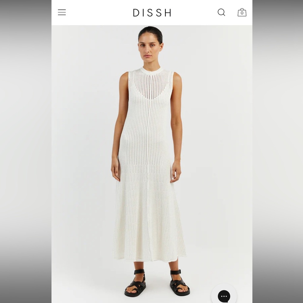 NEW DISSH Denny Crochet Maxi Dress
